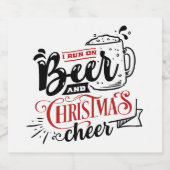 grappig kerstcadeautje bier etiket (Enkel label)