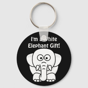 Grappig kerstcadeautje: Echte witte olifant Gift! Sleutelhanger