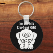 Grappig kerstcadeautje: Echte witte olifant Gift! Sleutelhanger (Voorkant)