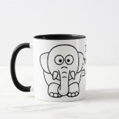 Grappig kerstcadeautje: Echte witte olifantencadea Mok (Links)