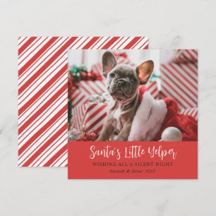 Grappig kerstcadeautje Foto Red Holiday Card Feestdagenkaart