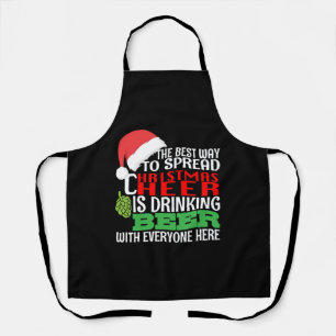 Grappig kerstcadeautje met Drink feestelijke geest Schort