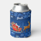 Grappig kerstcadeautje met stuffer JOUW NAAM Beer Blikjeskoeler (Blikje Voorkant)