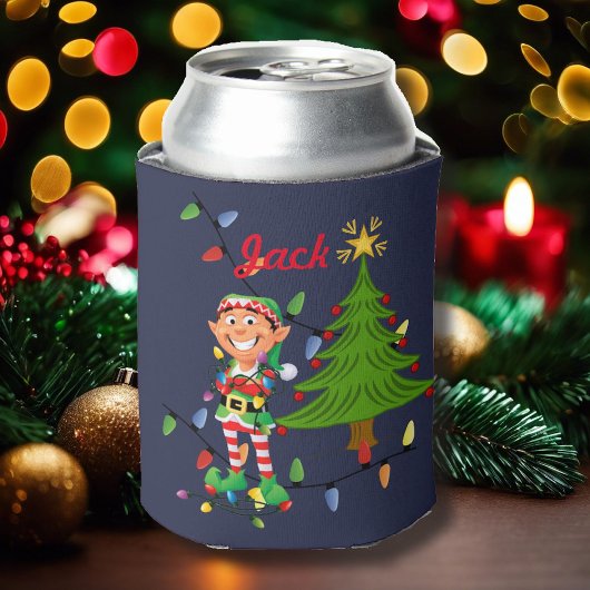 Grappig kerstcadeautje met stuffer JOUW NAAM Beer Blikjeskoeler