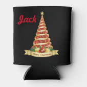 Grappig kerstcadeautje met stuffer JOUW NAAM Beer Blikjeskoeler (Voorkant)