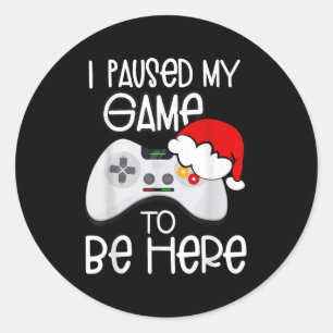Grappig kerstcitaten die ik heb gepauzeerd om hier ronde sticker