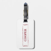 Grappig kerstdalmation Dog en Tree Bagagelabel (Achterkant verticaal)