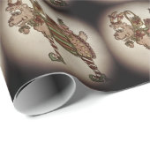 Grappig kerstdanserend geit-papier cadeaupapier (Rol Hoek)