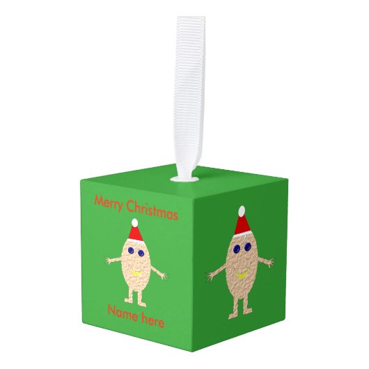 Grappig kerstei, aangepast Ornament (Voorkant hoekig)