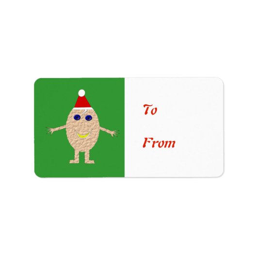 Grappig kerstei Cadeau Label Label (Voorkant)