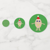 Grappig kerstei, gepersonaliseerd confetti (Achterkanten)
