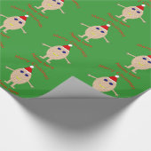 Grappig kerstei-papier cadeaupapier (Hoek)