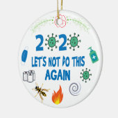 grappig kerstfeest 2020 in een pandemie, jaar in R Keramisch Ornament (Links)