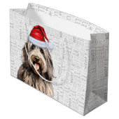 Grappig Kerstfeest Bergamasco Hondenliefhebber Groot Cadeauzakje (Achterkant Gekanteld)