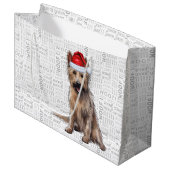 Grappig Kerstfeest Berger Picard Hondenliefhebber Groot Cadeauzakje (Voorkant Gekanteld)