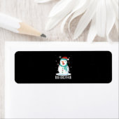 Grappig kerstfeest Big Brother Snowman Santa Match Etiket (Insitu)