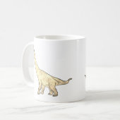 Grappig kerstfeest Brachiosaurus Festive Dinosaur  Koffiemok (Voorkant links)