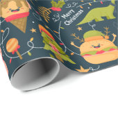 Grappig kerstfeest cadeaupapier (Rol Hoek)