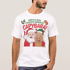 Grappig Kerstfeest Capybara Shirt | feestvarken