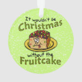 Grappig kerstfeest Cartoon Fruitcake Ornament (achterkant)