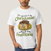 Grappig kerstfeest Cartoon Fruitcake T-shirt (Voorkant)