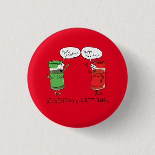 Grappig kerstfeest Cartoon Kokerspecerijen Ronde Button 3,2 Cm