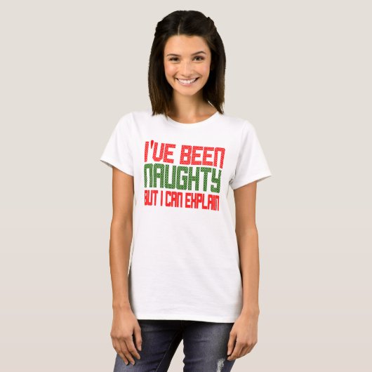 Grappig kerstfeest dat ik ben geweest, Naughty Cro T-shirt (Voorkant volledig)