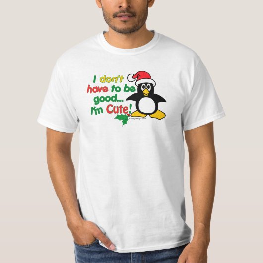 Grappig kerstfeest dat ik niet goed hoef te zijn. t-shirt (Voorkant)