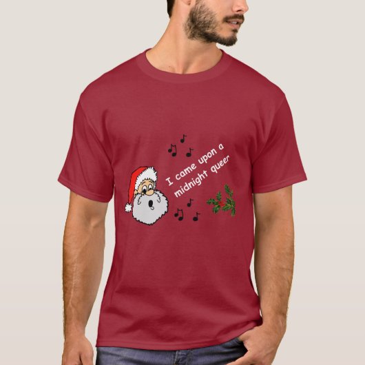 Grappig kerstfeest dat ik op de middernacht kreeg t-shirt (Voorkant)