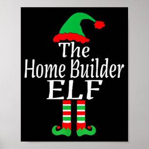 Grappig kerstfeest De thuis bouwer Elf ontwikkelaa Poster