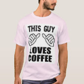 Grappig kerstfeest deze vent houdt van koffie t-shirt (Voorkant)