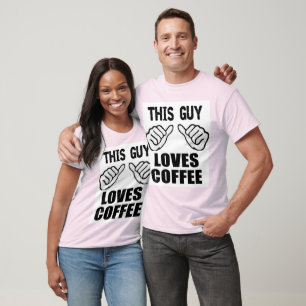 Grappig kerstfeest deze vent houdt van koffie t-shirt