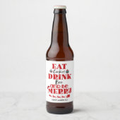 Grappig kerstfeest-Drink-bier zijn prettige homepa Bier Etiket (Voorkant)