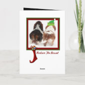 Grappig kerstfeest "ELF" op een plank Kaart (Achterkant)