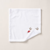 Grappig kerstfeest- en rendierentuin cartoon bad handdoek (Wasdoekje)