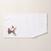 Grappig kerstfeest- en rendierentuin cartoon bad handdoek (Handdoek)