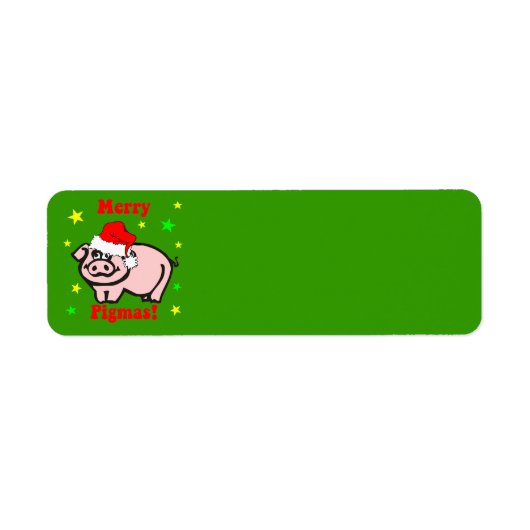 Grappig kerstfeest etiket (Voorkant)