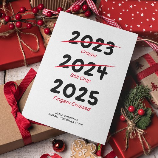 Grappig kerstfeest feestdagen kaart