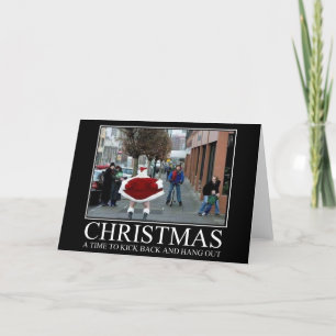 Grappig kerstfeest feestdagen kaart