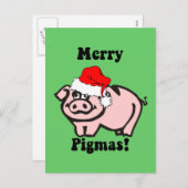 Grappig kerstfeest feestdagenkaart (Voorkant / Achterkant)