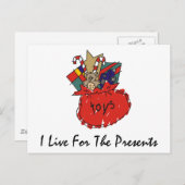 Grappig kerstfeest feestdagenkaart (Voorkant / Achterkant)