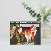 Grappig kerstfeest feestdagenkaart (Staand voorkant)