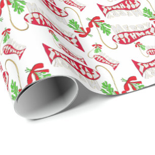 Grappig kerstfeest Gevist - Merry Fishmas 2 Cadeaupapier