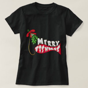 Grappig kerstfeest Gevist Shirt - Merry Fishmas