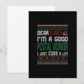 Grappig kerstfeest ik ben een goed postale werker. kaart (Voorkant / Achterkant)