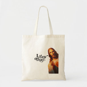 Grappig kerstfeest, ik zag dat Jezus, dat zag ik Tote Bag