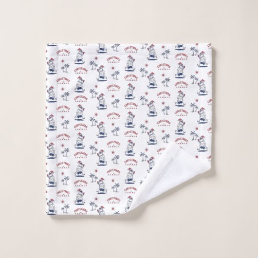 Grappig kerstfeest in juli bad handdoek (Wasdoekje)