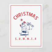 Grappig kerstfeest in juli briefkaart (Voorkant)