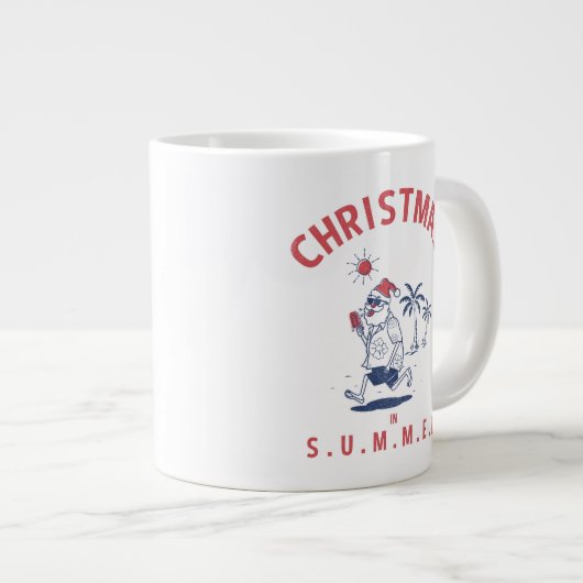 Grappig kerstfeest in juli extra grote beker (Voorkant rechts)