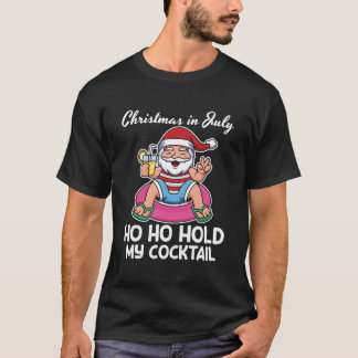 Grappig kerstfeest in juli om mijn cocktail vast t t-shirt